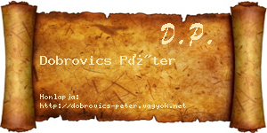 Dobrovics Péter névjegykártya